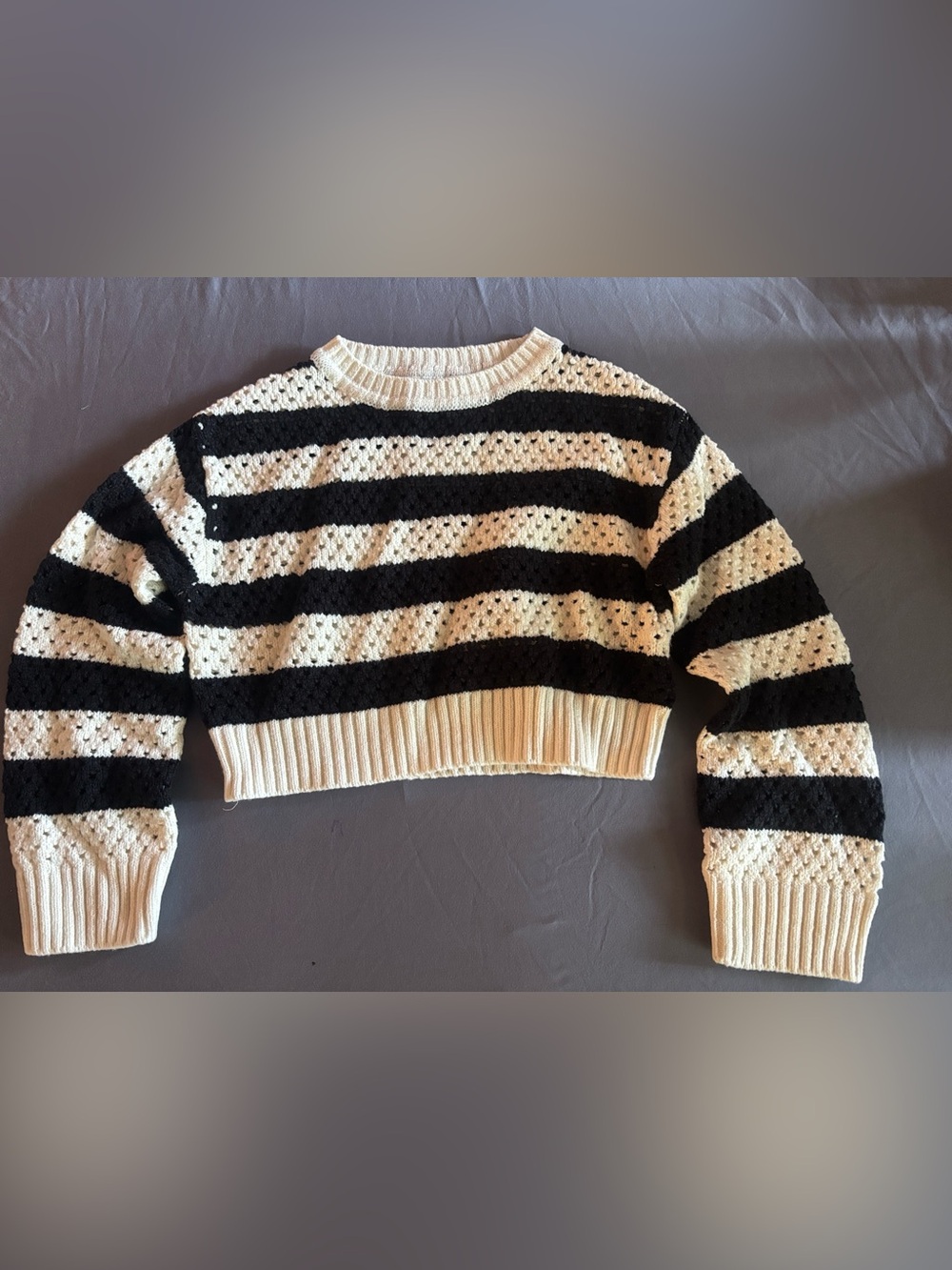 H&M Girls Knitted Crop Sweater